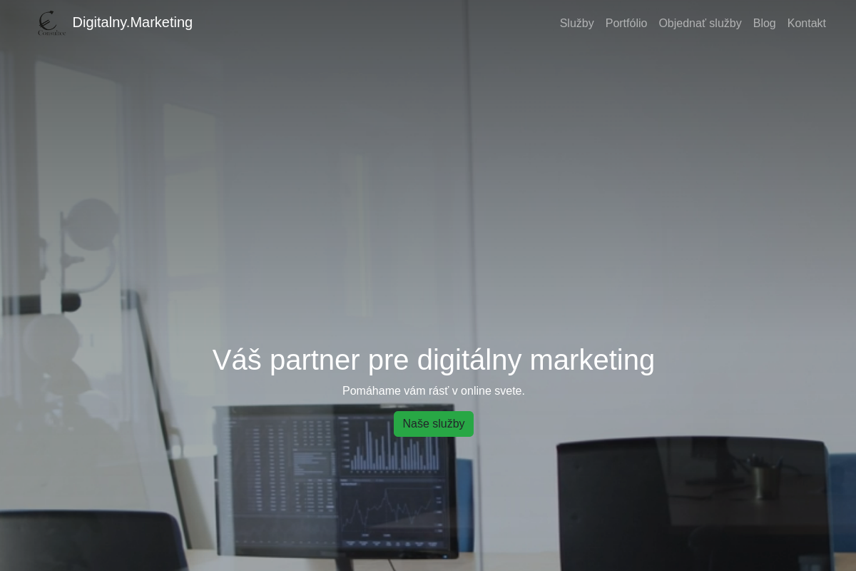 Náhľad webu Digitálny Marketing – SEO, PPC, AI a online rast pre firmy